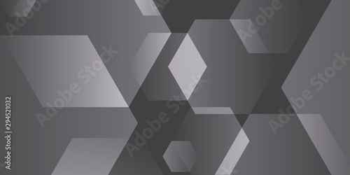 abstract background design with elegant transparent hexagon