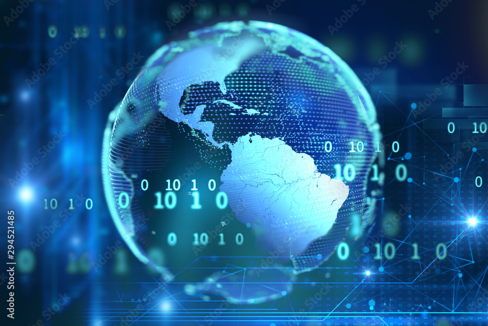 3d rendering of earth futuristic technology 3d rendering of earth futuristic technology