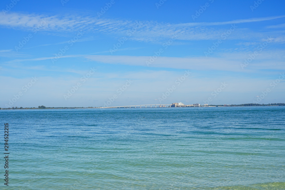 Clear water of Sanibel island in Florida, USA