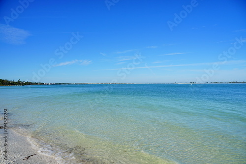 Clear water of Fort Myers Beach in Florida, USA