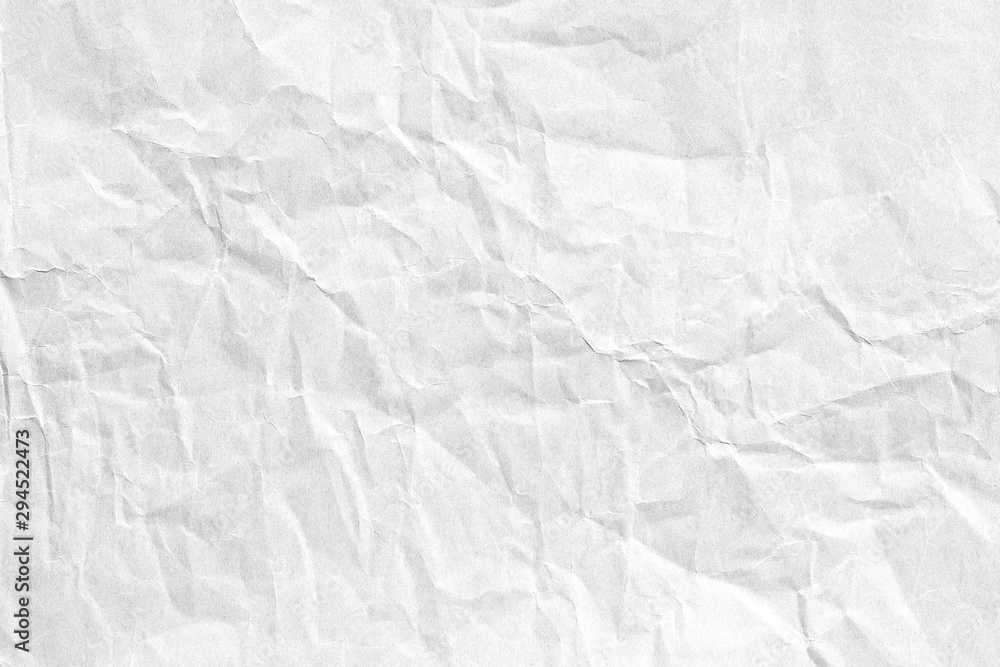 Obraz premium Crumpled white grey paper background texture