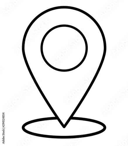 pin icon on white background. flat style. Navigation icon for your web site design, logo, app, UI. pointer symbol. location sign.