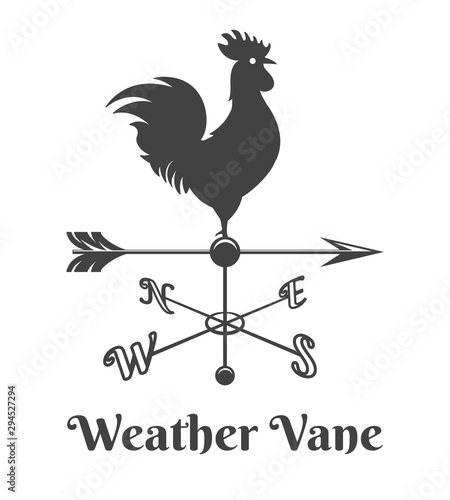 Rooster weather retro vane