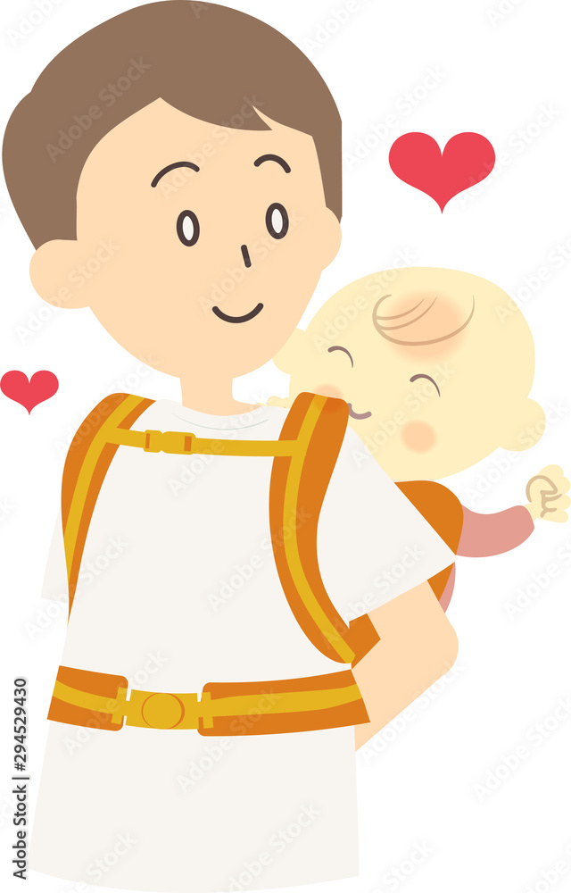 ごきげんな赤ちゃんとおんぶするお母さん Stock Vector Adobe Stock ごきげんな赤ちゃんとおんぶするお母さん Stock Vector Adobe Stock