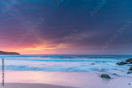 Soft Pink Sunrise Seascape