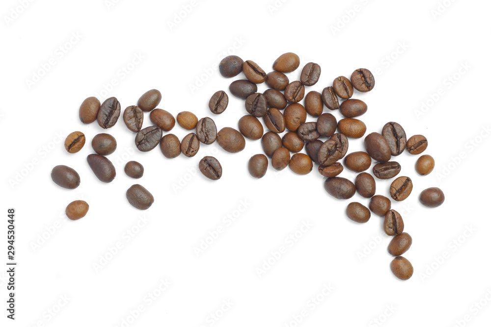 Coffee beans isolated on white background Coffee beans isolated on white background