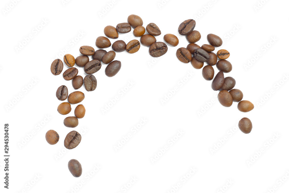 Coffee beans isolated on white background Coffee beans isolated on white background