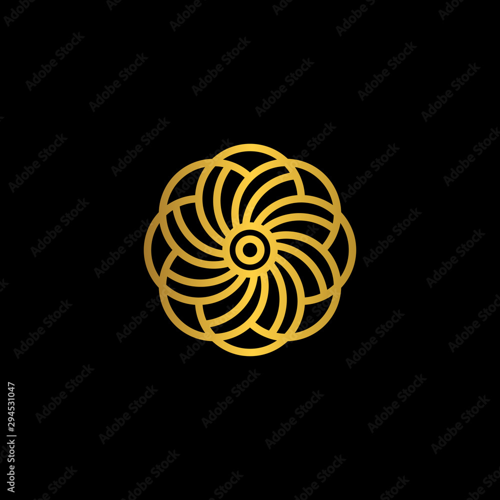 Abstract flower logo design, Beauty nature icon vector illustration Abstract flower logo design, Beauty nature icon vector illustration