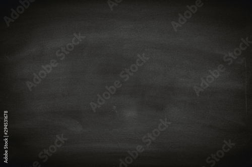 Fototapeta Naklejka Na Ścianę i Meble -  Abstract Chalk rubbed out on blackboard or chalkboard texture. clean school board for background or copy space for add text message. Backdrop of Education concepts.