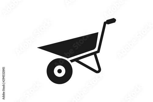 Slika na platnu wheelbarrow icon vector design illustration