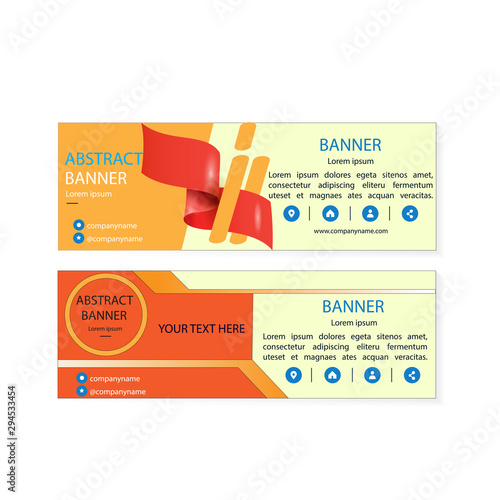 Vector abstract design banner web template