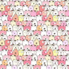 Keuken achterwand Honden patronen Vrolijk hondjes patroon kinderkamer  © OneyWhyStudio