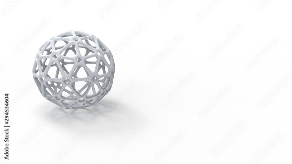 3d rendering of a complex shaped sphere ball isolated in white background 3d rendering of a complex shaped sphere ball isolated in white background