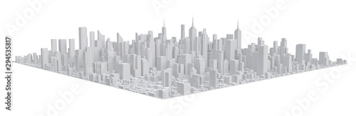 3D image render, Aerial view of cityscape background. 3d rendering.