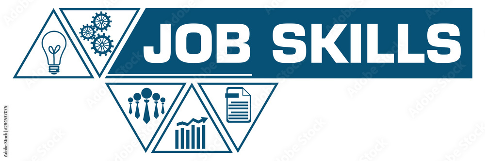Job Skills Blue White Triangle Polygon Horizontal Job Skills Blue White Triangle Polygon Horizontal