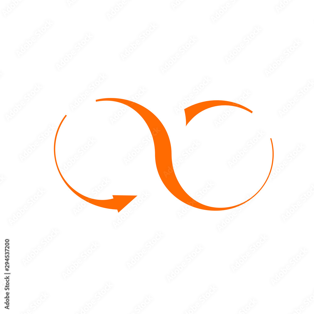 Obraz premium Arrow circle icon - cycle, loop roundabout signs etc. Stock vector illustration isolated on white background.