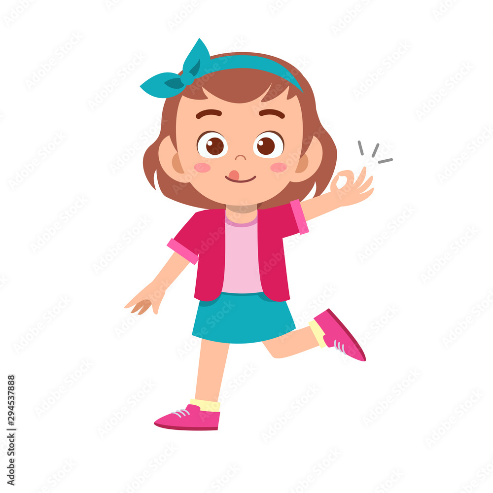 cute kid teen girl show facial expression cute kid teen girl show facial expression