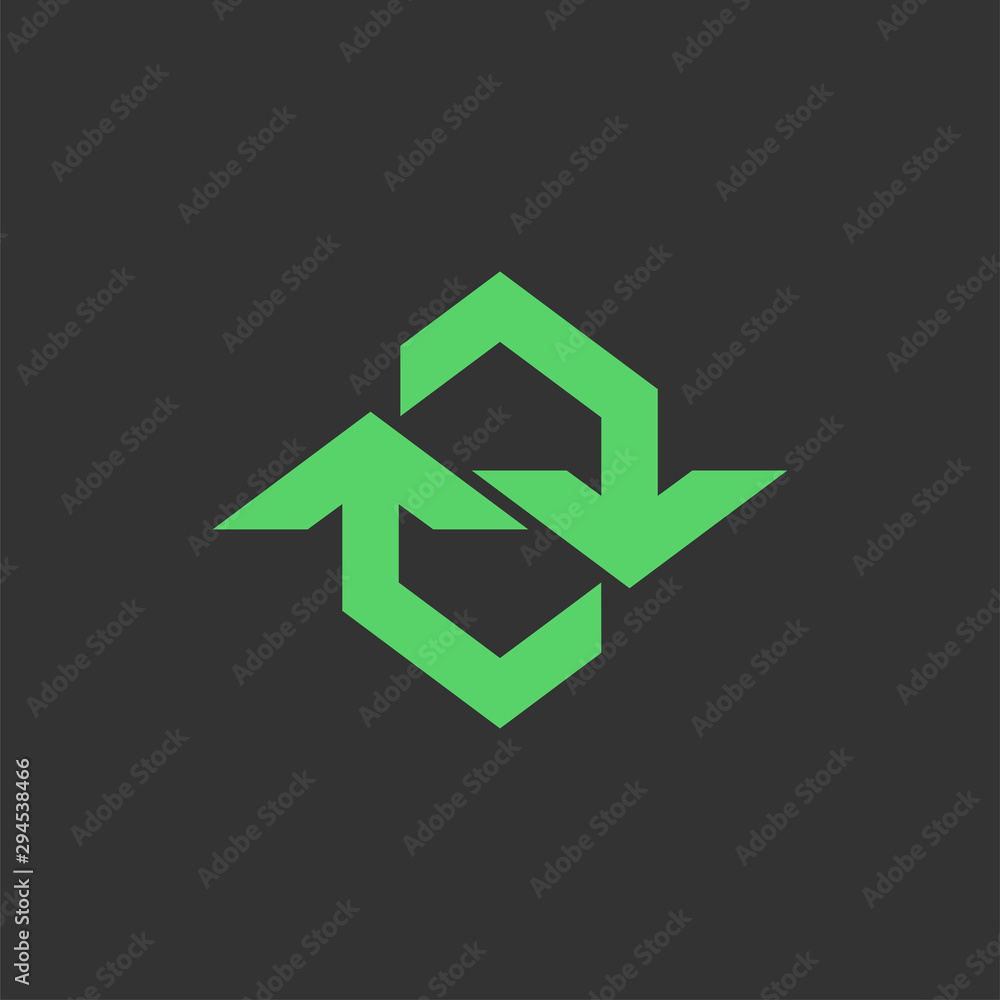 Abstract arrow with hexagon shape logo design icon vector template Abstract arrow with hexagon shape logo design icon vector template