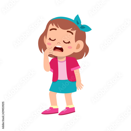 cute kid teen girl show facial expression