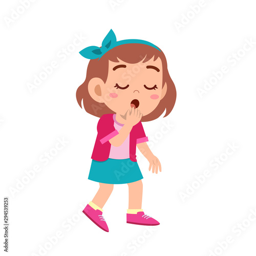 cute kid teen girl show facial expression