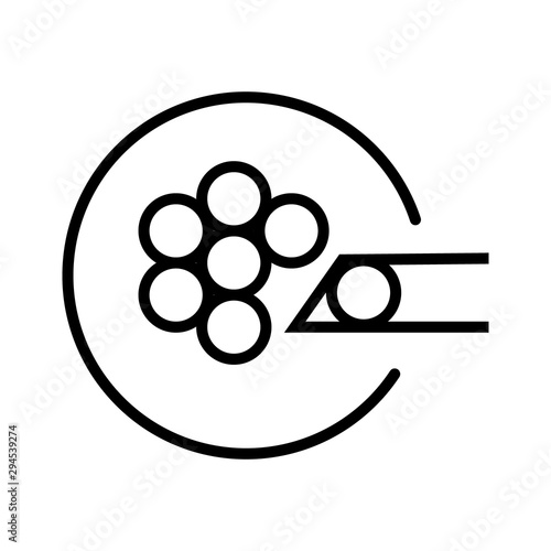 line artificial insemination icon vector