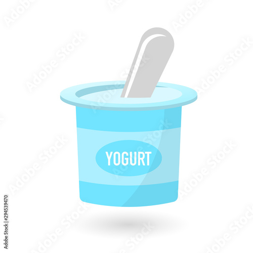 yogurt container with spoon