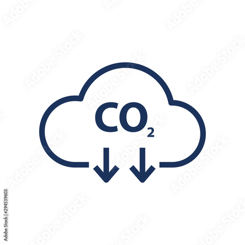 co2 emissions vector icon photo