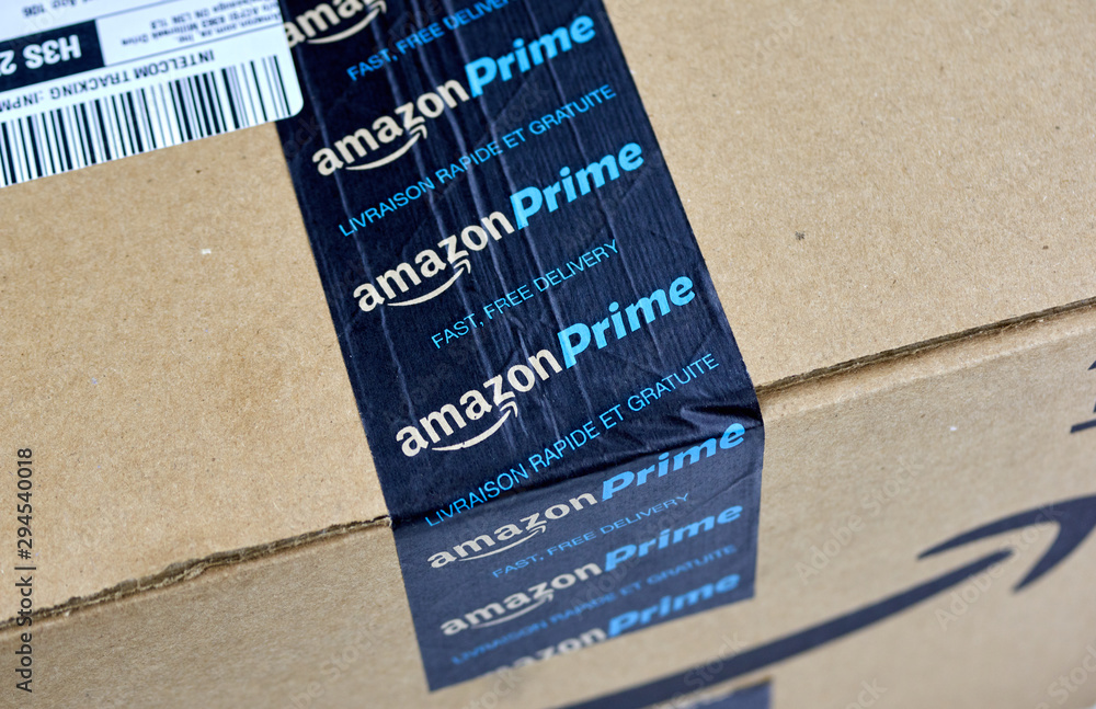 Amazon Prime shipping box Stock Photo | Adobe Stock