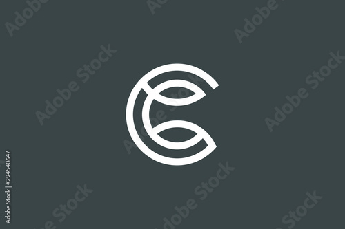 Initial C CC Flat Letter Logo Design Vector Template. Monogram and Creative Alphabet C CC Letters icon Illustration. photo