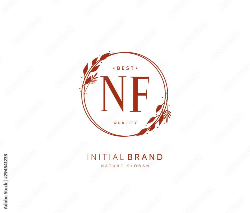 N F NF Beauty vector initial logo, handwriting logo of initial signature, wedding, fashion, jewerly, boutique, floral and botanical with creative template for any company or business. N F NF Beauty vector initial logo, handwriting logo of initial signature, wedding, fashion, jewerly, boutique, floral and botanical with creative template for any company or business.