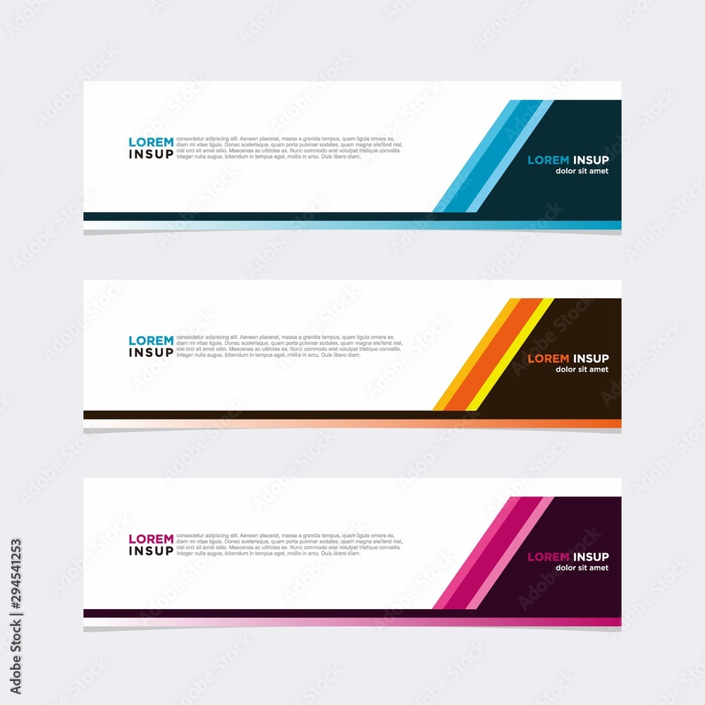 Modern vector banner web background abstract design template