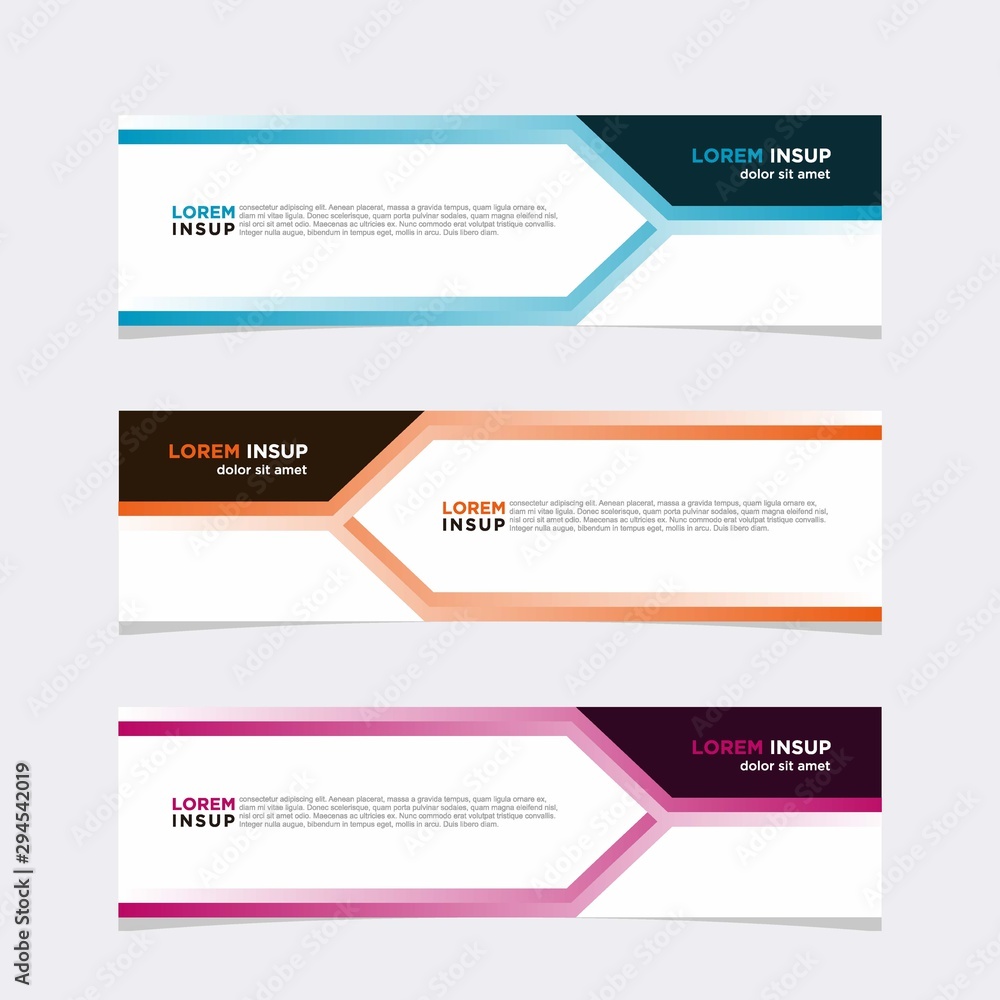 Modern vector banner web background abstract design template