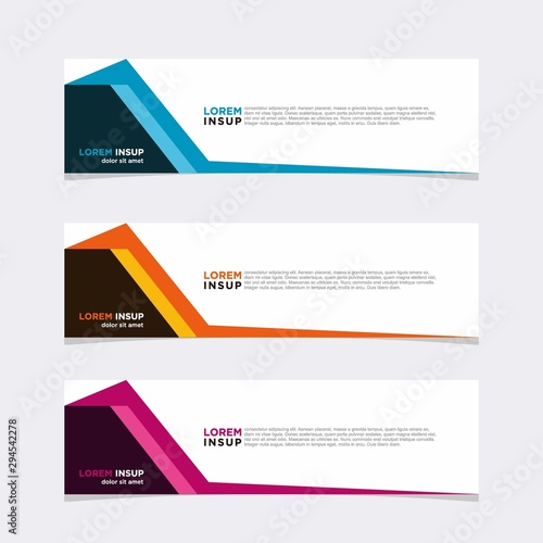 Modern vector banner web background abstract design template