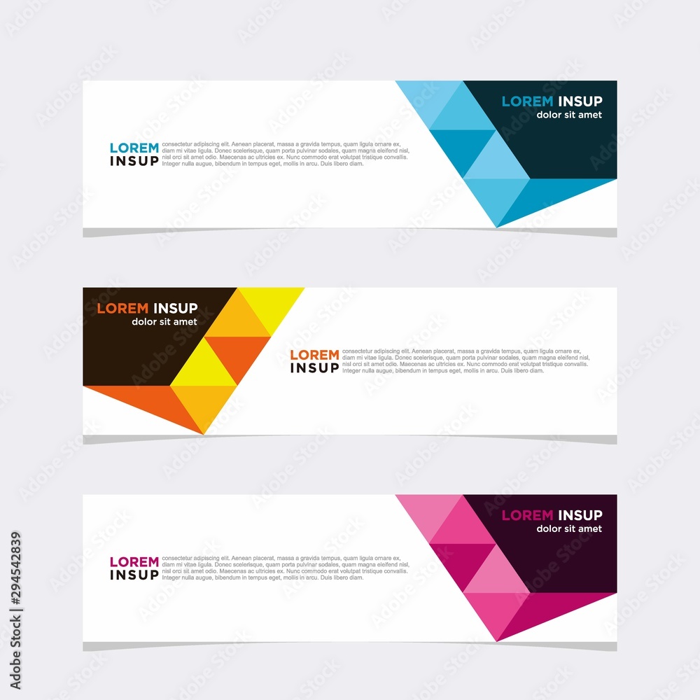 Modern vector banner web background abstract design template Modern vector banner web background abstract design template
