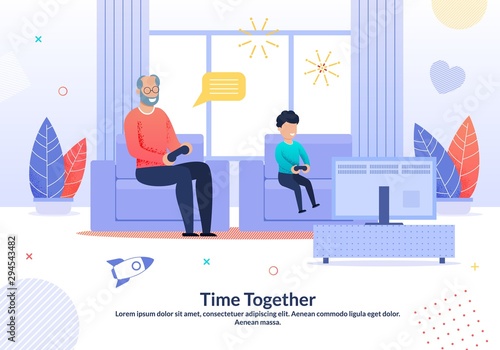 Grandfather Spending Time with Grandchild Poster