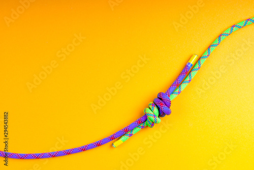 Rope and knot on background. 