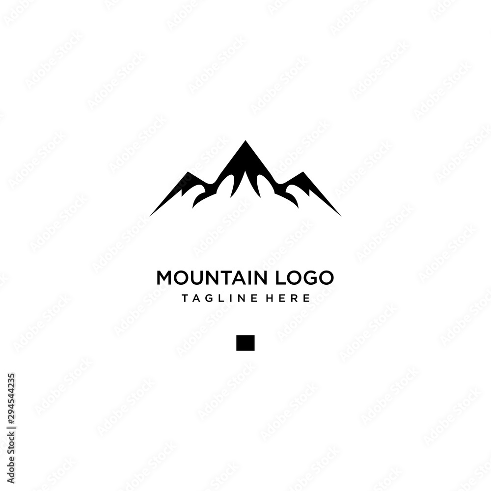 Mountain hill logo design vector illustration. Mountain hill logo design vector illustration.