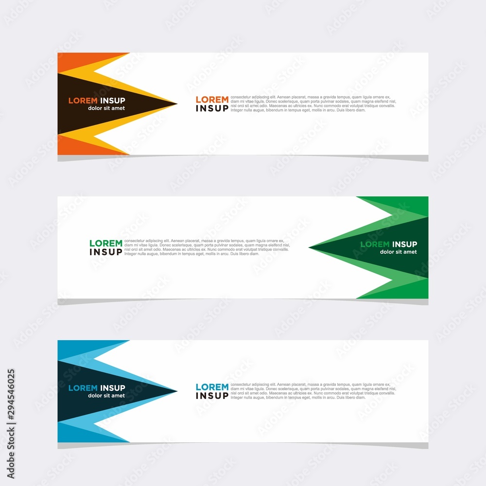 Modern vector banner web background abstract design template