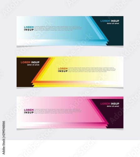 Modern vector banner web background abstract design template