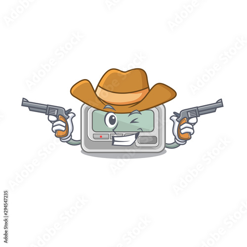 Cowboy pager with in the mascot shape