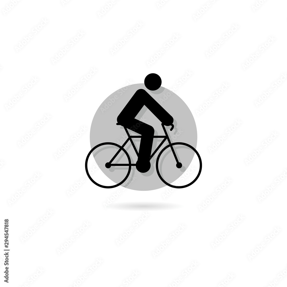 Fototapeta premium Bicycle icon isolated on white background