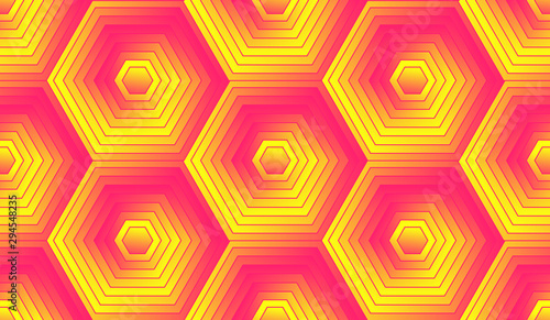 hexagonal lights seamless psychedelic orange