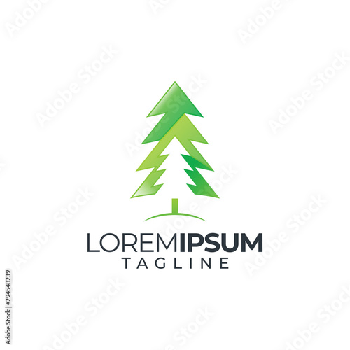 Cedar tree graphic design template vector isolated