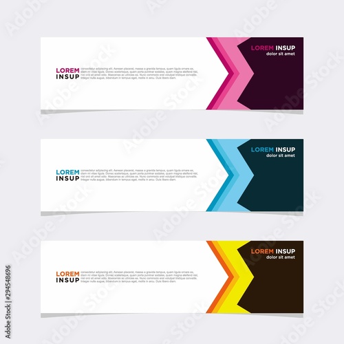 Modern vector banner web background abstract design template