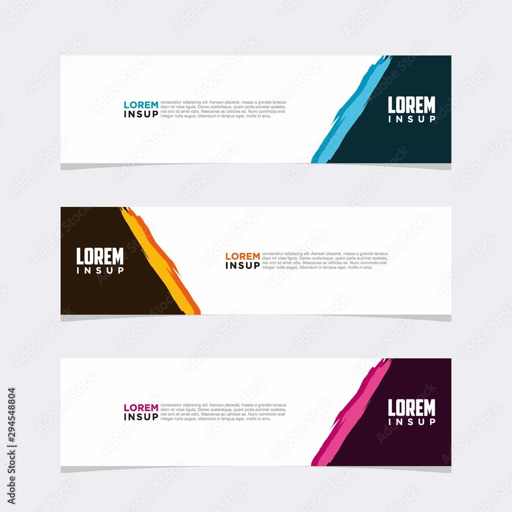 Modern vector banner web background abstract design template