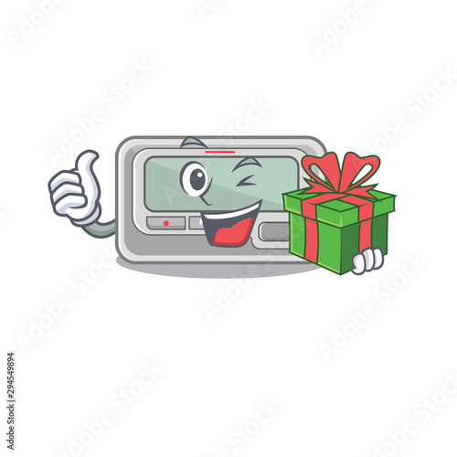 With gift toy pager in the character shape