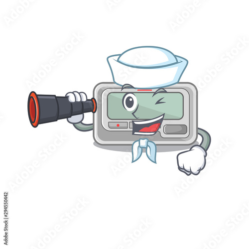 Sailor with binocular toy pager in the character shape