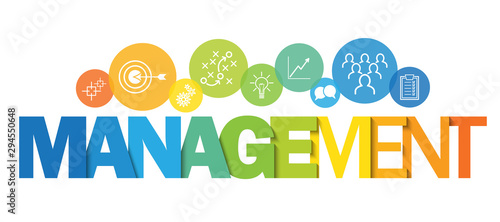 MANAGEMENT vector typography concept banner