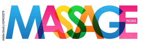 MASSAGE colorful rainbow typography banner