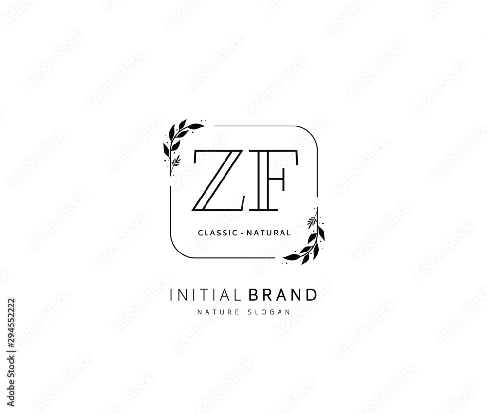 Z F ZF Beauty vector initial logo, handwriting logo of initial signature, wedding, fashion, jewerly, boutique, floral and botanical with creative template for any company or business. Z F ZF Beauty vector initial logo, handwriting logo of initial signature, wedding, fashion, jewerly, boutique, floral and botanical with creative template for any company or business.